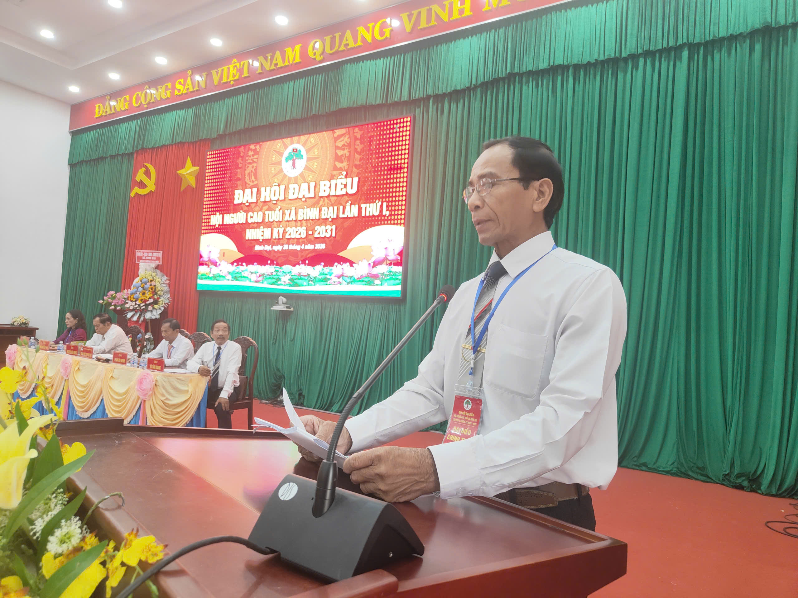 Hội người cao tuổi xã Bình Đại tổ chức Đại hội Đại biểu lần thứ nhất, nhiệm kỳ 2026-2031.